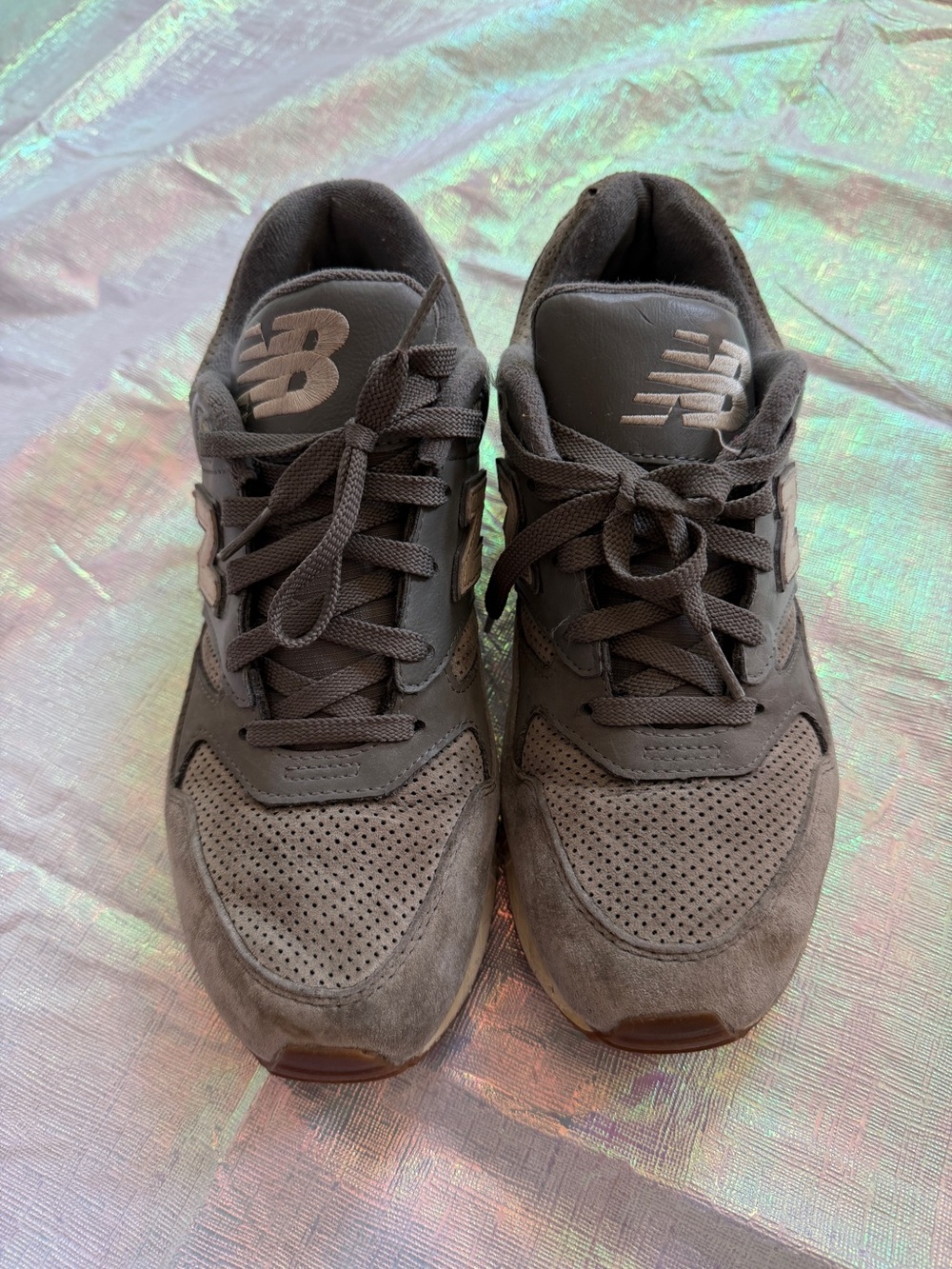 New Balance Grey Suede Sneakers